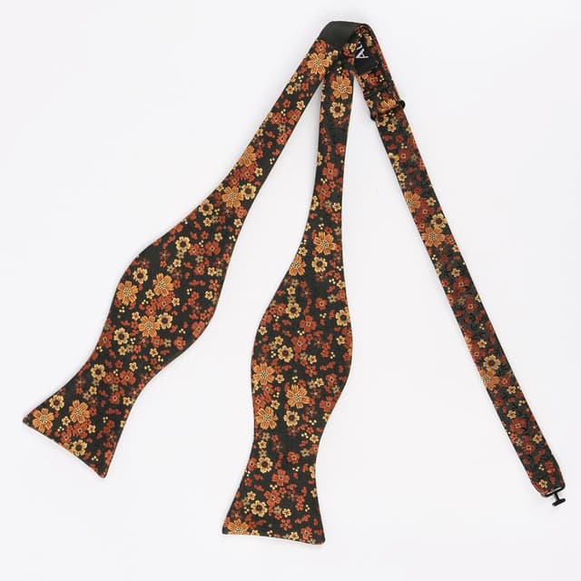 Detalle de Alizeal Floral Self Tied Bow Tie & Pocket Square Set for Weddings and Parties