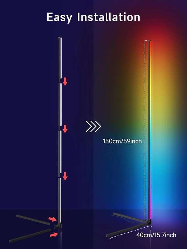 Thumbnail 6 de Tyute Corner Floor Lamp RGB LED lamp with 16 million colors