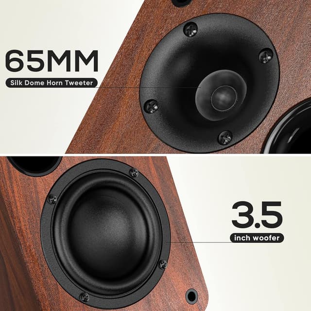 Detalle 2 de Saiyin Bluetooth Bookshelf Speakers 30W x2