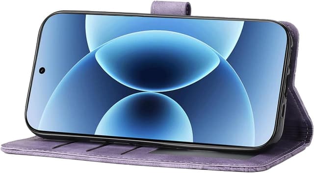 Detalle de CXTcase Handyhülle für Xiaomi 17 – PU-Leder Klapphülle mit Kartenfächern & Standfunktion, Lila