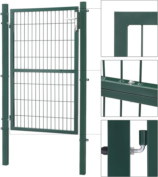 Detalle 1 de Portillon de jardin grillagé 106 x 150 cm
