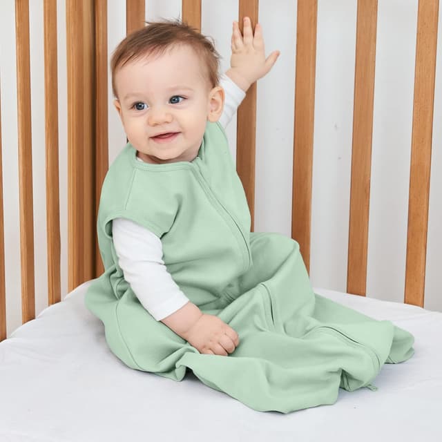 Detalle 2 de Yoofoss Baby Sleeping Bag 0.5 Tog (12–18 Months) 2 Pack – 100% Organic Cotton Summer Sleep Sack
