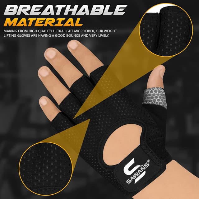 Thumbnail 2 de SAWANS Gym Gloves breathable weightlifting gloves