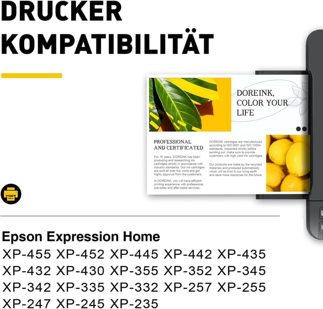 Detalle 2 de DOREINK 12er Value Pack 29XL Druckerpatronen kompatibel für Epson Expression Home (29XL Multipack)