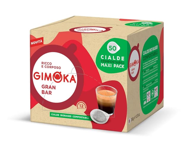 Detalle de Gimoka kompatibel für Easy Serving Espresso (Tüten/Pods) – Cialde ESE 44–50 mm, Intensität 12, 50 Kaffeepads