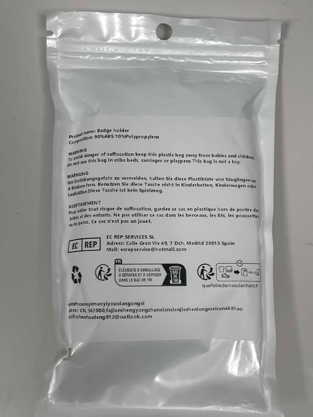 Detalle de Porte-badge Lusibaka pour carte avec cordon tour de cou rétractable et mousqueton rotatif (H-Fleurs roses blanches)