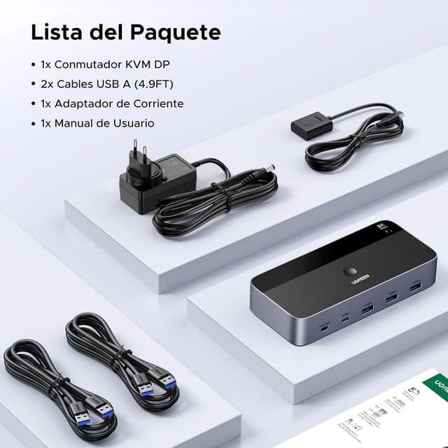 Thumbnail 7 de UGREEN Switch KVM DisplayPort 2 Entradas 2 Salidas 8K60Hz 🔌