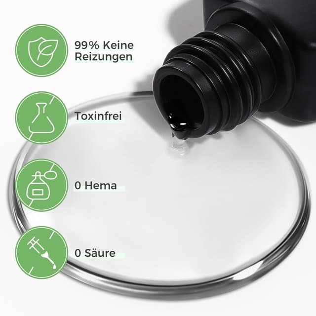 Detalle de UNA GELLA Nagelkleber für Press On Nails – 10-Sekunden schnelltrocknend ohne UV-Lampe, 3×5 ml Gel-Kleber