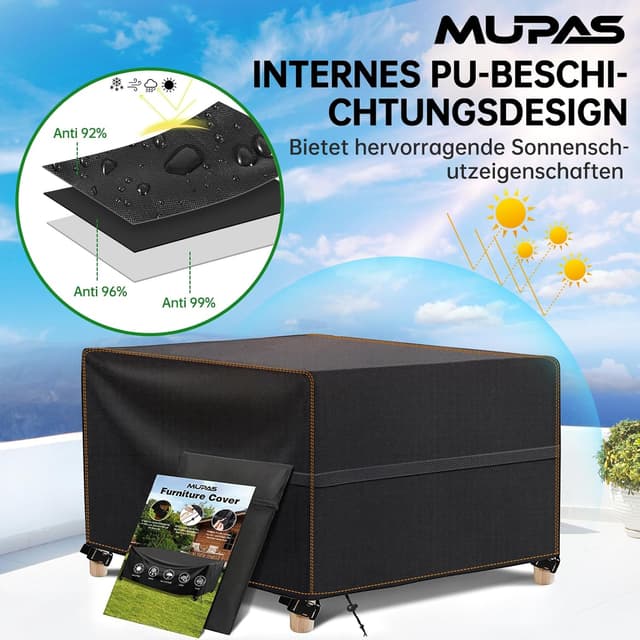 Detalle de MUPAS Schutzhülle für Gartenmöbel 180 x 120