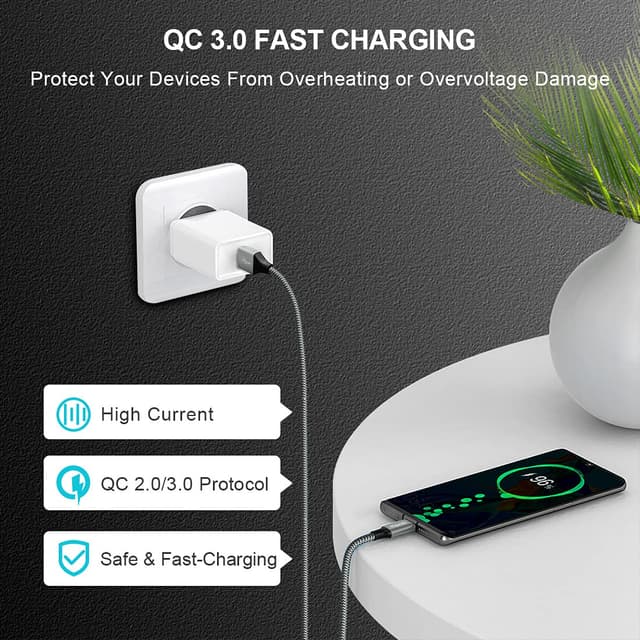 Detalle 2 de etguuds USB C Charger Cable 1m 2Pack