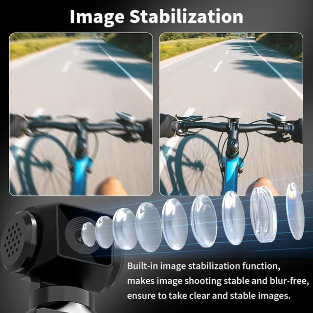 Detalle de WOWAWOLA 5K Bodycam / Pocket Action Cam – 270° drehbares Objektiv, EIS und WiFi (64 GB TF-Karte im Lieferumfang)