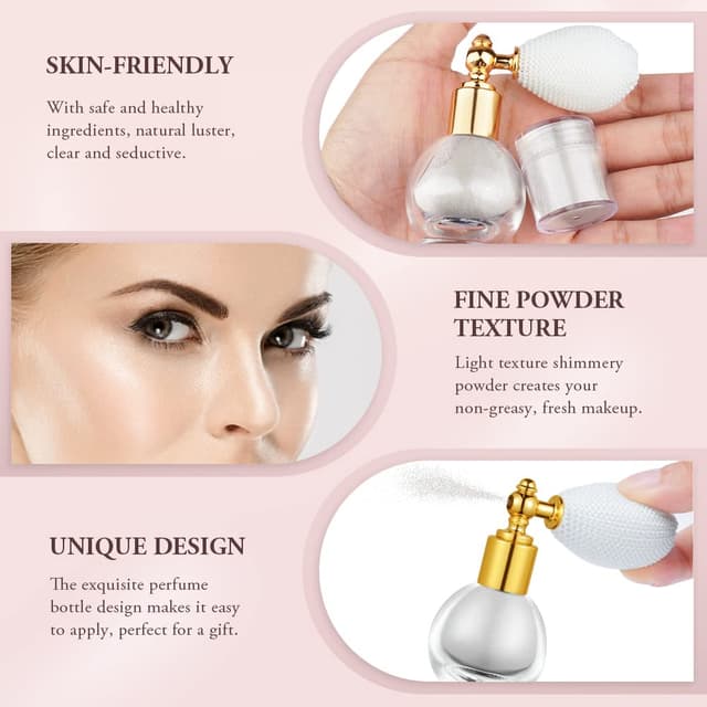 Detalle 2 de AOOWU Glitzer Spray (Silber) – Glitterspray für Face & Body für Party, Rave und Bühne