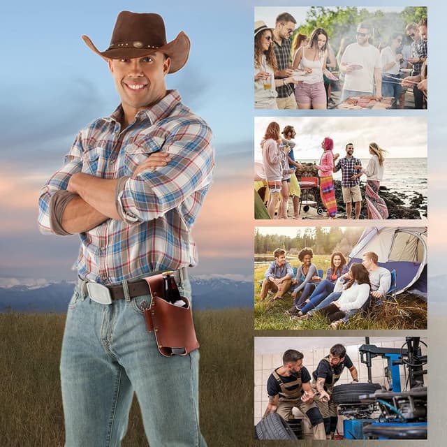 Thumbnail 6 de iPihsius Bier Holster Vintage Leder 340 ml 🍺