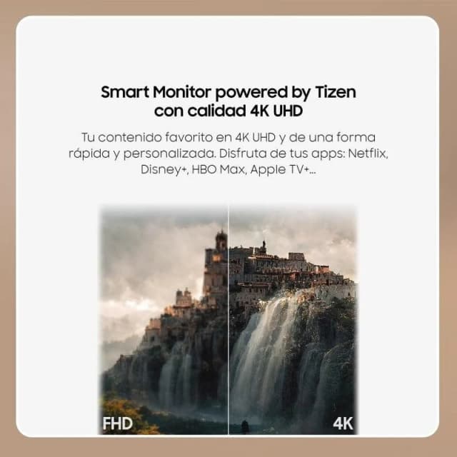 Detalle 2 de Samsung Smart Monitor M7 M70F de 43" 4K Ultra HD 60 Hz VA con Smart HDR10 (blanco)