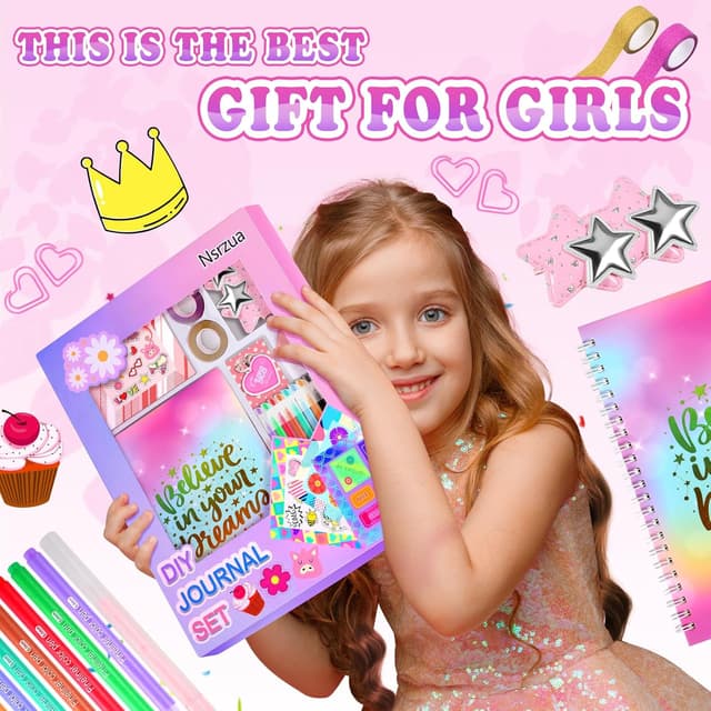 Thumbnail 6 de Nsrzua DIY Journal Kit for Girls 8-14 📒