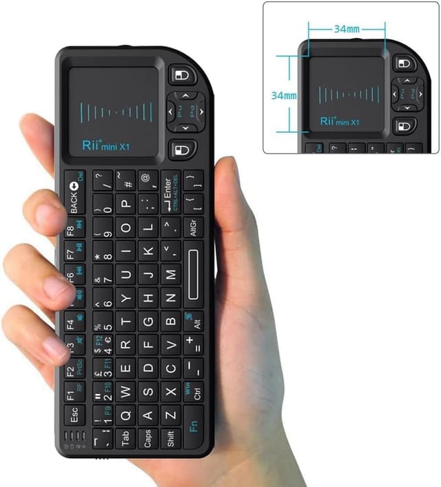 Detalle 2 de Rii K01X1 2.4 GHz mini wireless keyboard with touchpad remote for Kodi/XMBC
