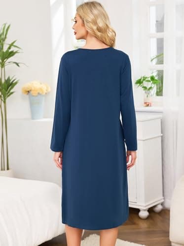 Thumbnail 4 de Wikoan Camisón Mujer Cuello V Manga Larga