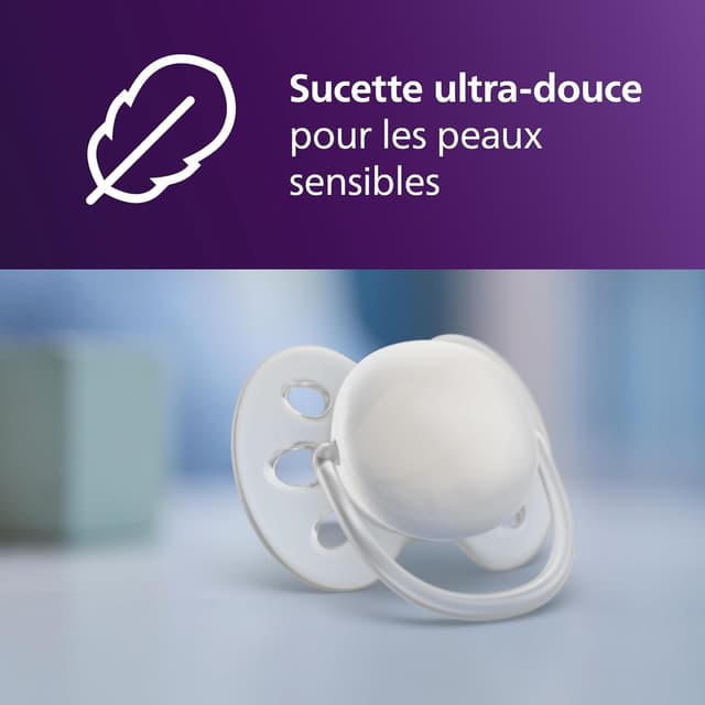 Detalle de Philips Avent Kit biberons nouveau-né SCD838/13 (4 biberons, 2 tétines, sucette ultra-douce et goupillon)
