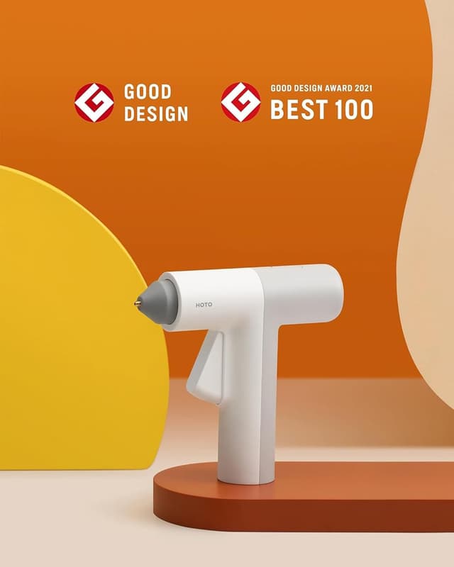 Detalle de HOTO Cordless Glue Gun (USB-C rechargeable, 30s fast heating) with anti-drip nozzle and auto shut-off