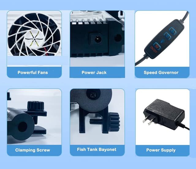 Detalle 2 de LONDAFISH Aquarium cooling fans 12 V