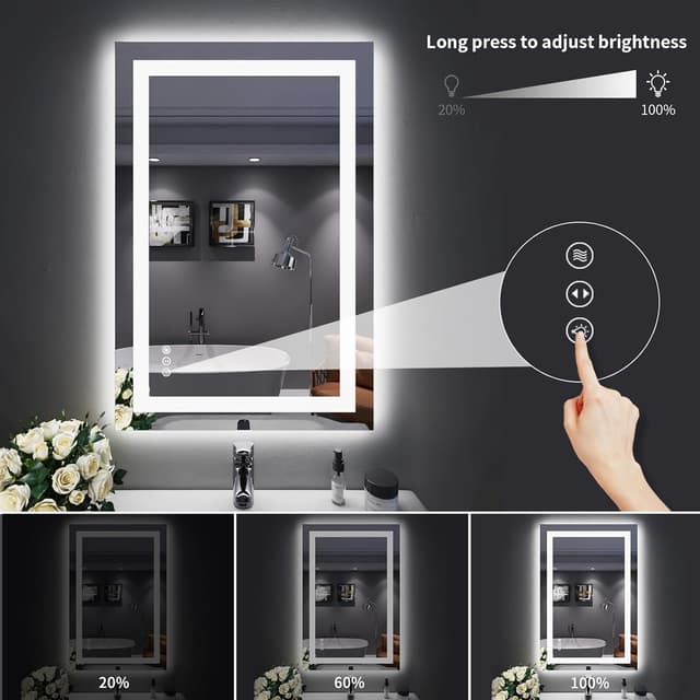 Detalle 2 de LOAAO 24x36 LED Bathroom Mirror