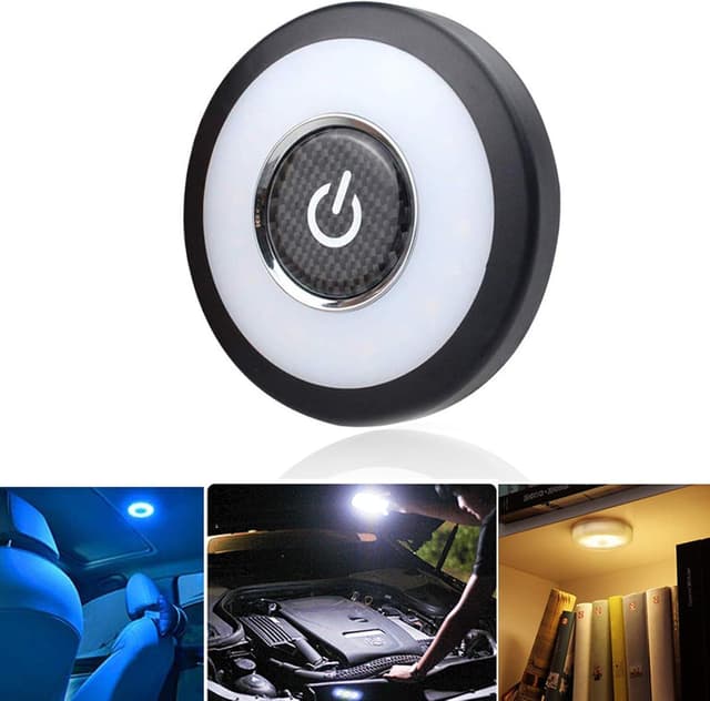 Detalle de Auto LED Nachtlicht (3 Farben) mit USB-Akku, magnetisch & dimmbar – für Kofferraum, Schrank, Wand, Wohnwagen