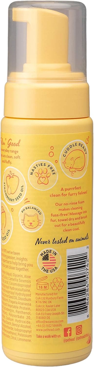 Detalle 2 de Pet Head Felin' Good, mousse sans rinçage 200 ml