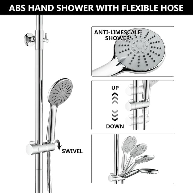 Thumbnail 4 de kelleria Duschsystem mit Thermostat Chrom 38°C
