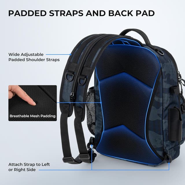 Detalle 2 de KastKing BaitSpace Fishing Sling Bag with Rod & Beverage Holder