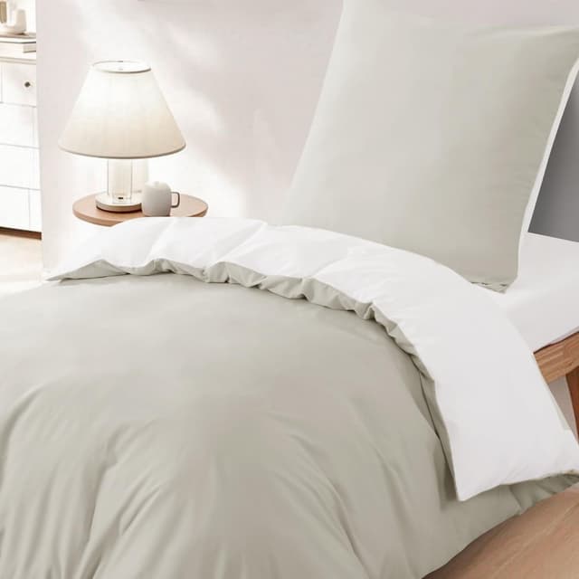 Detalle de RUIKASI Bettwäsche 155x220 Beige Weiß