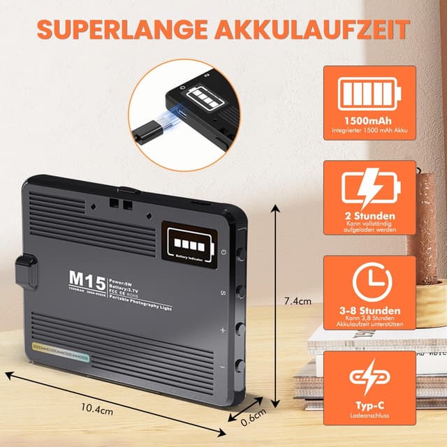 Thumbnail 5 de ETENTOUS M15 Selfie-Licht 80 LEDs, dimmbar