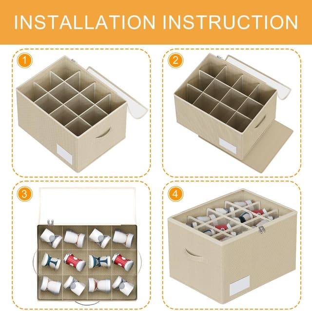 Thumbnail 6 de WANGIRL Scatole Scarpe 12 posti beige