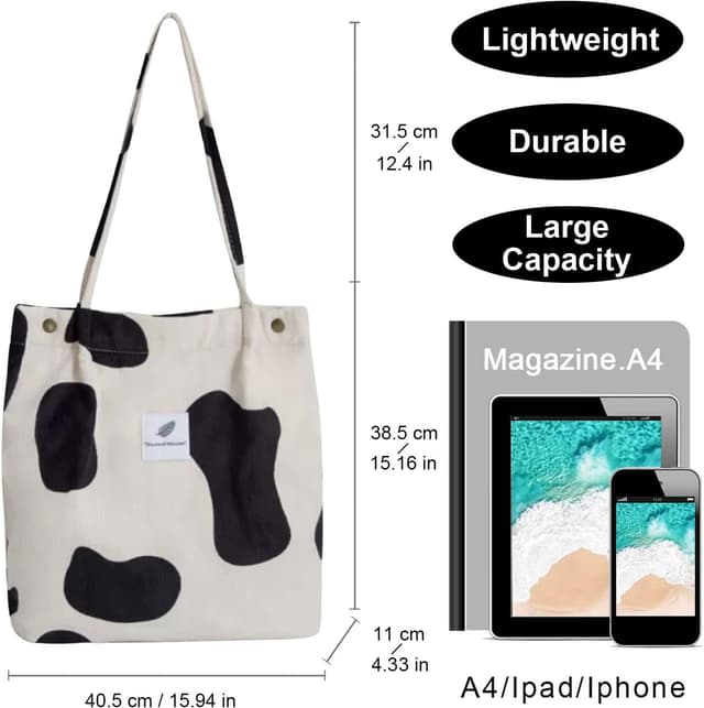 Thumbnail 6 de FITDON Cord Umhängetasche Groß