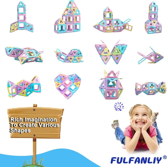 Thumbnail 1 de 38 Pezzi costruzioni magnetiche per bambini 3–8 anni 🧲