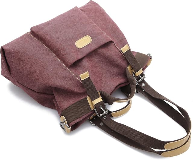 Thumbnail 2 de LOSMILE Bolso tote de lona 15L vino tinto 👜