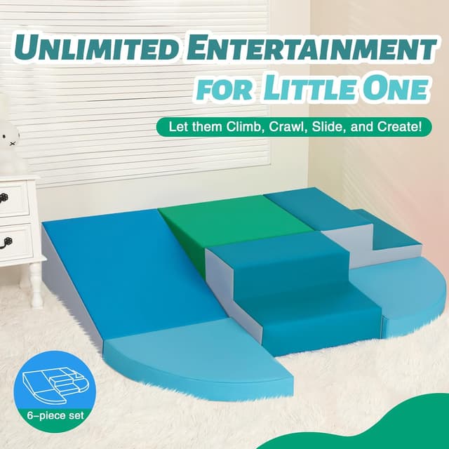 Thumbnail 6 de TODIBY 6-Piece Soft PU Leather Toddler Climbing Toys Activity Play Set