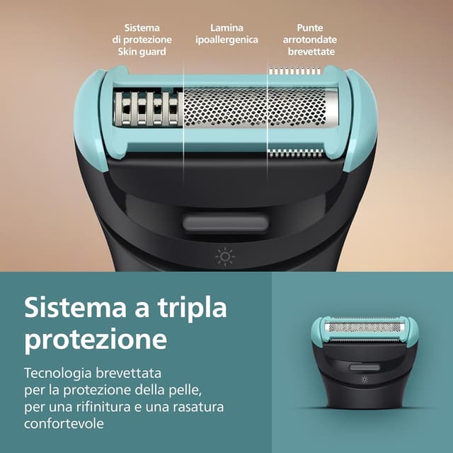 Detalle de Philips Bodygroom Serie 7000 BG7480/15 – rifinitore uomo con testina flessibile 2D, tripla protezione e autonomia fino a 120 minuti