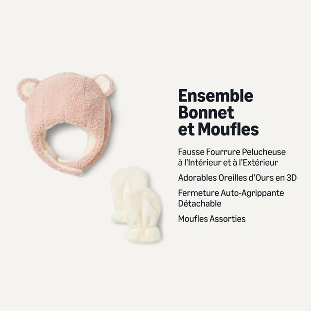 Thumbnail 3 de Amazon Essentials x Sofia Grainge Ensemble Bonnet et Moufles Mixte Enfant