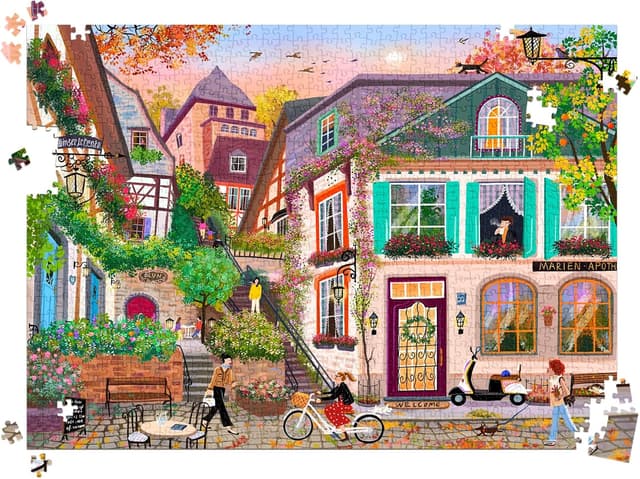 Thumbnail 6 de HUADADA 1000-Piece Jigsaw Puzzle for Adults – “Sunset in the Alley”