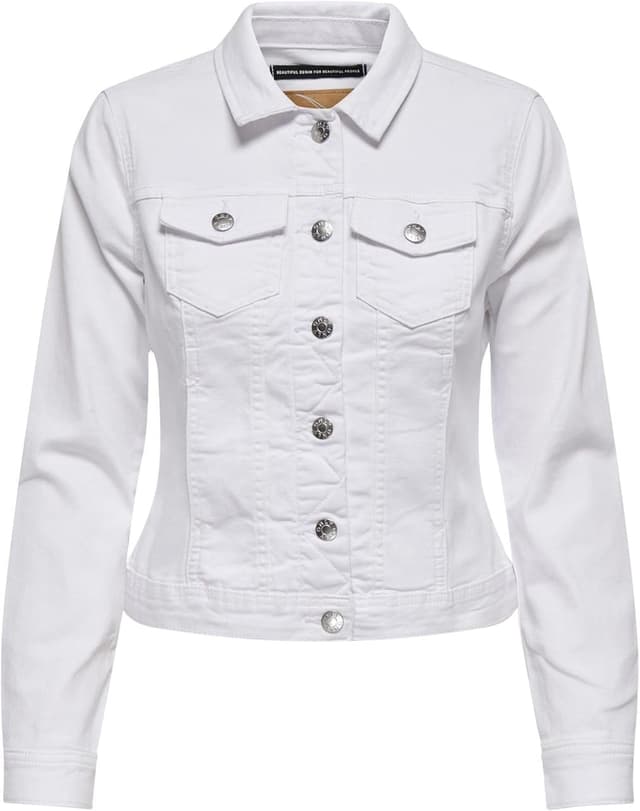 Detalle de ONLY Damen Jeansjacke ONLWONDER – klassischer Denim-Schnitt mit körpernaher Passform