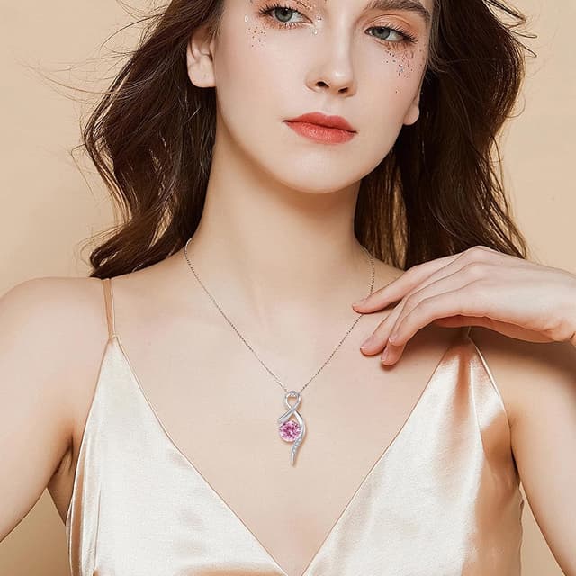 Detalle de 925 Sterling Silver Infinity Necklace