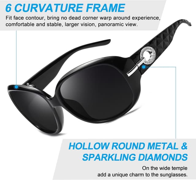 Thumbnail 3 de Joopin Lunettes de Soleil Femme Polarisées Grandes