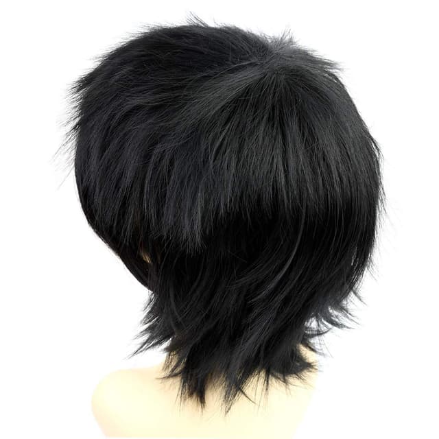 Detalle 2 de PARXITN Halloween Perücke Anime kurz 20 cm