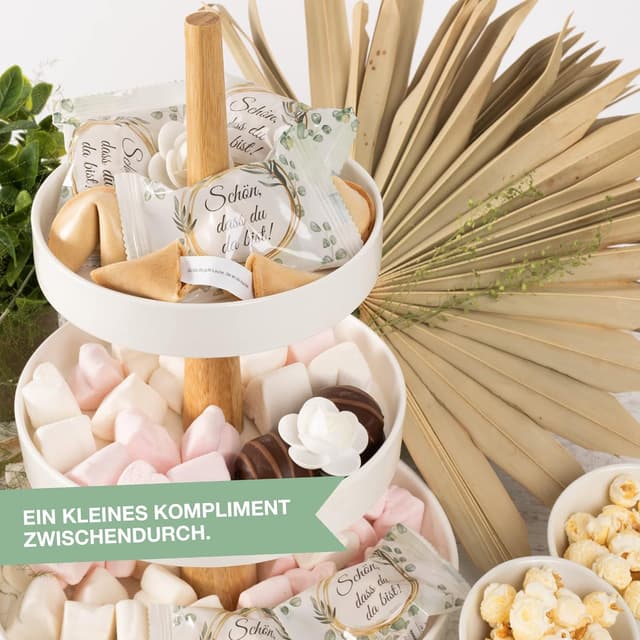 Thumbnail 6 de FOOD crew 250 Glückskekse „Schön dass du da bist“ – einzeln verpackt, vegan als Gastgeschenk