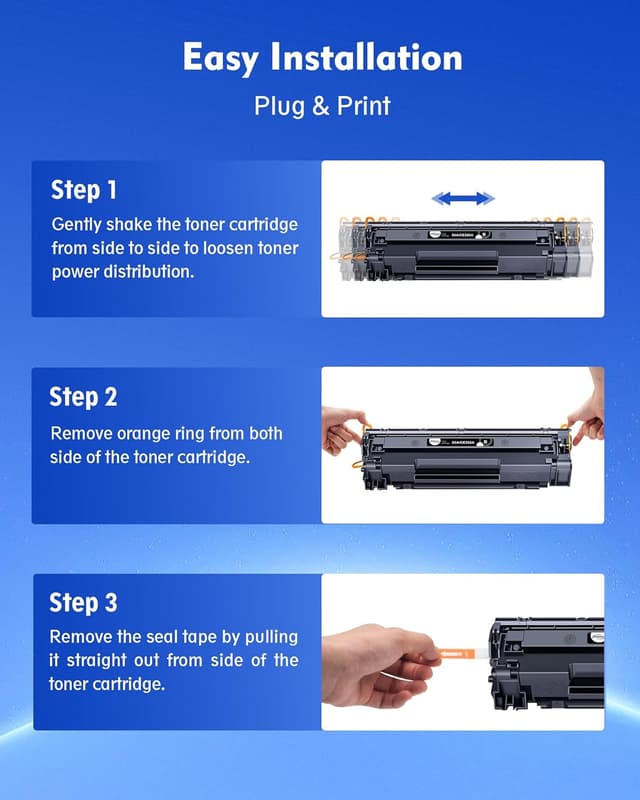 Detalle de RUDGUZ CE285A 85A Toner Schwarz (kompatibel) für HP LaserJet & LaserJet Pro – 1er-Pack