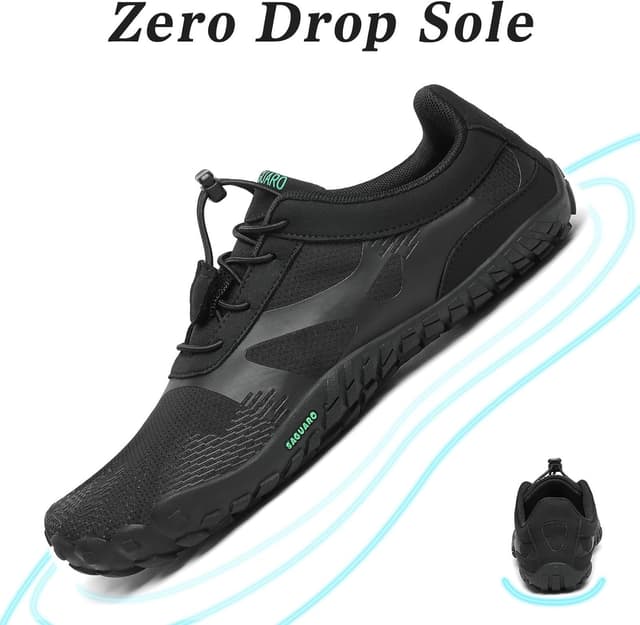 Detalle de SAGUARO Unisex Barfußschuhe für Trail-Läufe: schnell trocknend & wassersporttauglich (Gr. 36–50)
