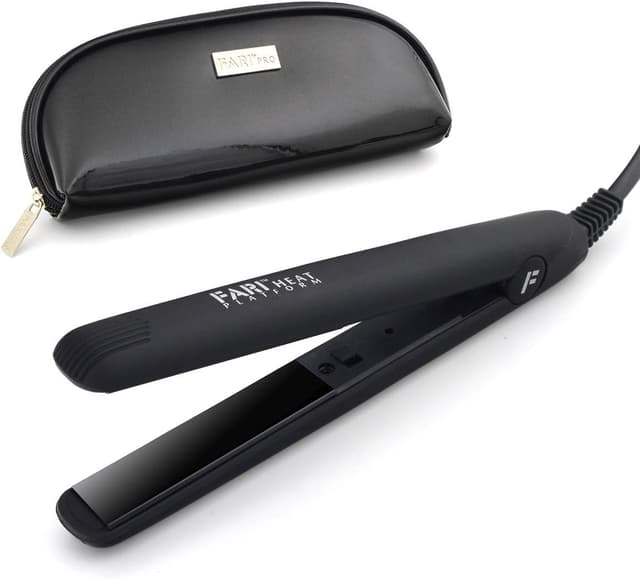 Detalle de FARI Travel Mini Hair Flat Iron 1/2-inch ceramic straightener 180°C 💇♀
