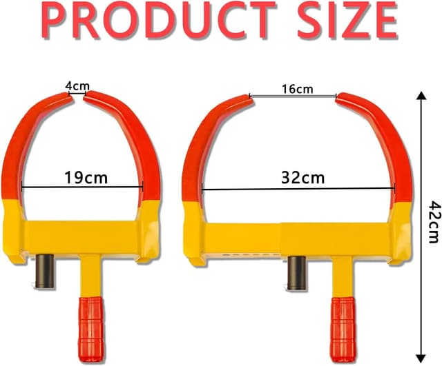 Thumbnail 1 de KEELYY Wegfahrsperre Radkralle 2 Schlüssel