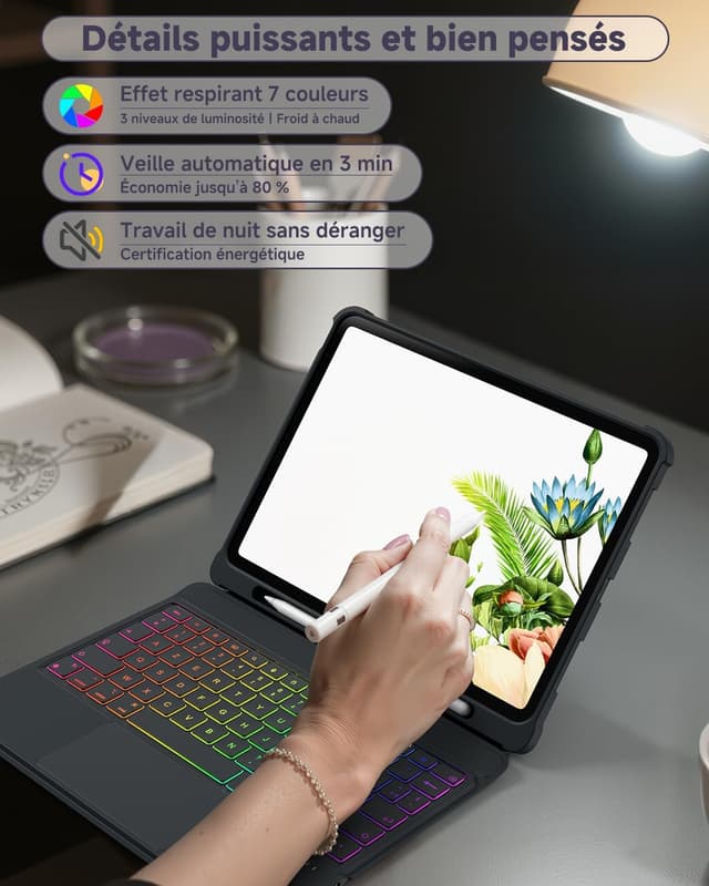 Thumbnail 5 de Nuflaz Clavier iPad 10e Génération & iPad 11" AZERTY RGB ⌁