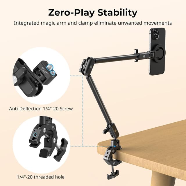 Thumbnail 6 de SMALLRIG 5626 Kit de bras “magique” à pince pour MagSafe (iPhone) – bras flexible réglable jusqu’à 67 cm